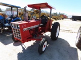 INTERNATIONAL 484 utility tractor, 2post canopy, 3cylinder diesel, center link, rear lift arms, P.T.