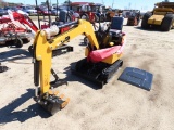 Mini excavator, 4post canopy, 13.5hp Briggs & Stratton gas engine, 7inch rubber tracks, 36inch push