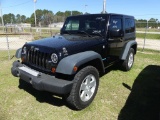 2013 JEEP WRANGLER 2door Suv, 4x4, hardtop, 3.6L engine, A/T, manual windows & locks, cloth interior