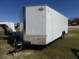 2022 FOREST RIVER Cargo Mate 8 1/2ft x 25ft cargo trailer, T/A V-nose rear ramp door,side door, led
