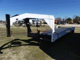 2024 KAUFMAN T/A Gooseneck trailer, 28ft + 8ft dovetail, pull out aluminum ramps, LED lights, metal