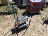 2step ladder w/hand rails & wheels