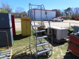 6 step ladder w/hand rails & wheels