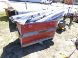 Industrial material hand cart w/rolls of plastic