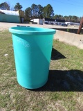 Round plastic storage container