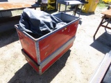 Industrial storage cart w/plastic tarps