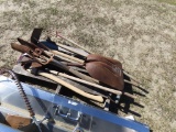 Pallet of garden tools