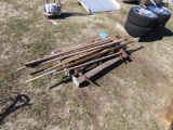 Pallet of garden tools