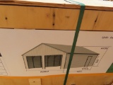 23ft x 22ft double garage metal shed