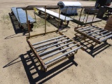 4ft x 4ft metal hand cart w/conveyor belt rollers
