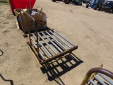4ft x 4ft metal hand cart w/conveyor bell rollers