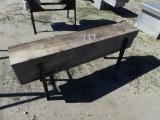 Homemade wood bench