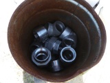 Bucket of stainless steel 3inch pipe fittings