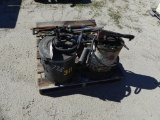 Pallet w/grease guns, manual fuel pumps