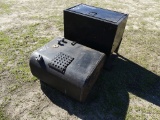 Truck tool box w/metal fuel tank