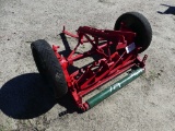 Antique pull type reel mower