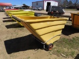 Big industrial plastic material hand cart