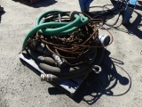 2inch suction hose, 4inch suction hose, misc. woven wire cable chokers, misc. cabling