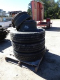 (3) Goodyear 10.00R20 rims & tires