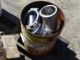 Bucket of stainless steel pipe fittings