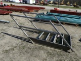 Stainless steel 5step ladder w/land rail