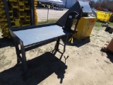 34inch x 30inch x 60inch metal work table w/Dayton 3ton arbor press