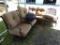 Patio furniture set- (2) swivel rockers & couch w/cushions