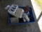 Plastic container w/bolts
