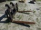 CAT rubber tire loader fork attachment