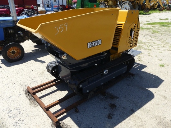 EGN Mud-Buggy EG-K1200, 13.5hp gas engine, rubber tracks, rotation 260*, dump bucket, s/n: EGX120024