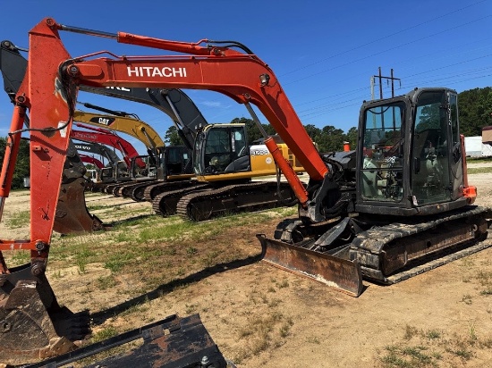 2014 HITACHI 85 USB-5 excavator, closed A/C cab, 18inch rubber pad tracks, 85inch push blade, 36inch