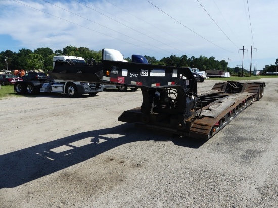 2012 PITTS Tri/Axle Lowboy LB52-24D 20,280 axle gross axle, 102inch x 52ft,25ft wall spring suspensi