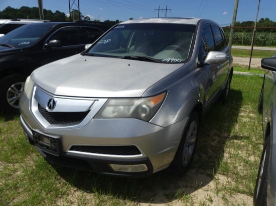 2012 ACURA MDX SH AWD Suv, 3.7L engine, A/T, leather interior, power windows, power locks, sunroof m