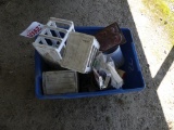 Plastic container w/bolts