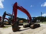 2012 LINK-BELT 350X3 Excavator, closed A/C cab, 31.5inch steel tracks, 25inch Strickland quick attac