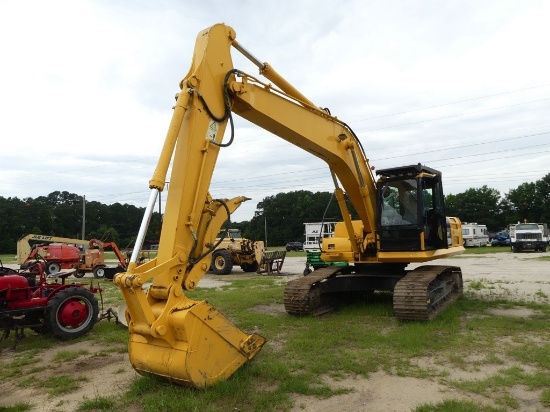 2021 KOMATSU PC200B Excavator, closed A/C cab, 23.5inch steel tracks, 50inch tooth bucket, hyd thumb