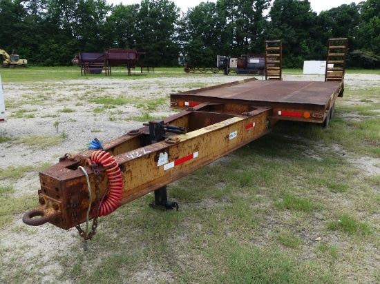 1993 REID T/A 10ton Tag trailer, double wheel 96inch x 15ft w/4ft dovetail, 5ft ramps, air brakes **