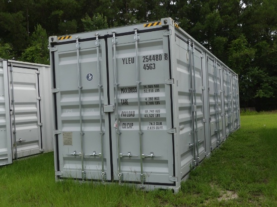 (New) 40ft High Cube Sea Container 4sets of door on side, s/n:YLEU2544808