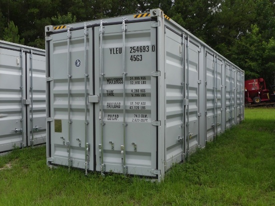 (New) 40ft High Cube Sea Container w/4 sets of door on side, s/n: YLEU25456930