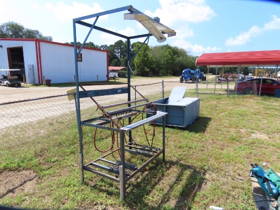 Metal work station table