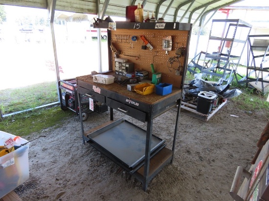 Work table w/ misc items