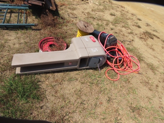 Mailbox, trailer rim, fan & air line