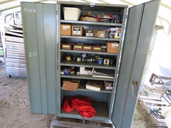 Grizzly storage cabinet w/ misc items