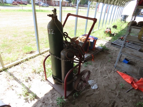 Cutting torch set & metal cart