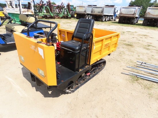 IRD25 Track Mud Buggy, 7inch rubber tracks, 15hp gas engine, hyd dump bed