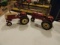 2 Cockshutt toy tractor and 1 Coop toy tractor, JD hit and miss engine toy