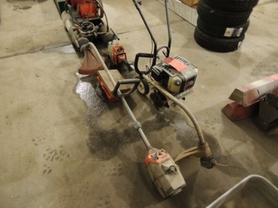 Portable air compressor, 2 steel weed whips, Viper front tine tiller condit