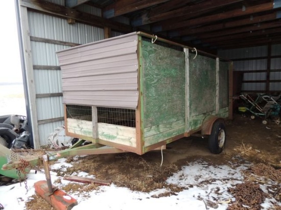 Homemade 2 wheel trailer w/sides and ramp No paperwork