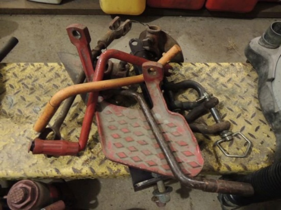 3 Tractor Engine Cranks, Implement Step, Clevises, Misc.