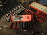 Impact sockets and 1/2 inch socket set and grip sert tool kit